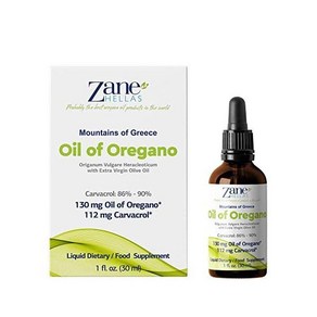 Zane Hellas 70% Oegano Oil. Geek Essential Oil of Oegano .86% Min Cavacol. 112 mg Cavacol Pe, 1개, 30ml