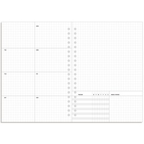 데이스테이션 A5 20공 바인더 주간속지 위클리 플래너, 위클리 트래커