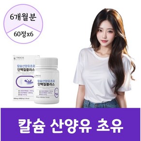 산양유 초유 단백 칼슘 면역글로불린 단백질 프로테인 프로틴 분리대두단백 로이신 Potein 건강 보조 식품 에너데이, 30회분, 6개, 36g