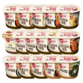 CJ 햇반 컵반 맛있고 많은 컵밥 세트 16개, 1세트, 170g