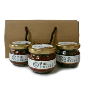 팔도보부상 볶음고추장 선물세트 보부상세트-120gX3ea, 120g, 한우 황태채 표고버섯, 3개