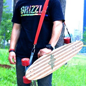 헬프유바이 스케이트보드 스트랩 Skateboad staps 보드 가방 롱보드, 주황색, 1개