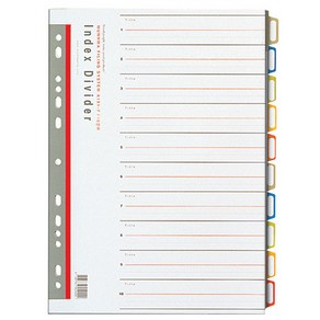 [100454]바인더인덱스(아트지/10분류/A191-7/문화산업), 단품, 본상품수량선택