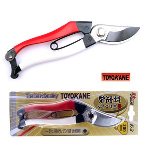 일본 토요카네 전지가위 K-3 200mm 고강도 일산가위 원예 조경 정원 적과 전정, 1개