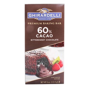 기라델리 프리미엄 베이킹 바 초콜릿, 1개, 60% Cacao Bittesweet, 113.5g