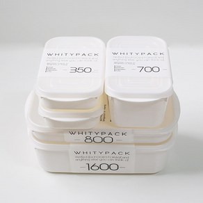 [주방밀폐용기]일본 화이트 푸드저장팩, 1개, 800ml