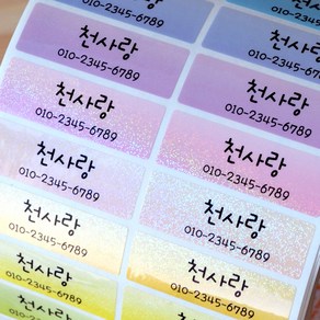 네임에이드 네임스티커 대형 그림없음, 708-대형 9색(펄) 그림없이