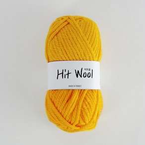 [앵콜스] 히트울 HITwool (부드러운소재+착한가격) 뜨개실 털실 목도리실, 711 옐로, 1개