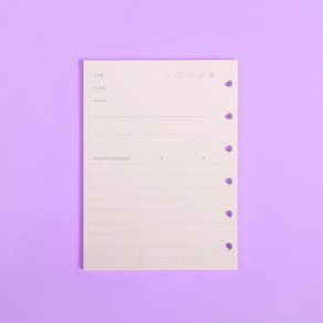 [루카랩]미니 6공 트래블 플래너 리필속지 데일리
