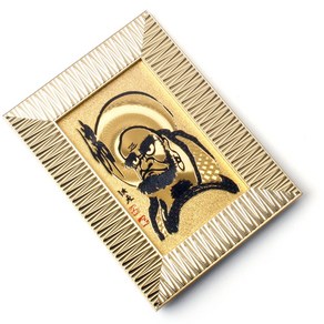 토탈하우스 황금달마도 탁상용액자 (소) 달마도 액자 14.5X19.5cm, 금장테두리