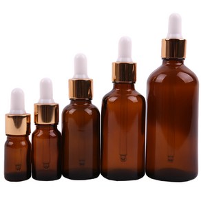 허브스프레이 갈색병 골드 스포이드용기 5ml 10ml 20ml 30ml 50ml 100ml 오일병, 갈색병 골드스포이드 흰색고무, 1개