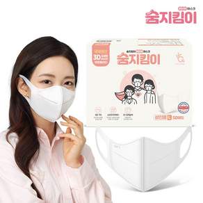 숨지킴이 성인용 화이트 새부리형 국내생산 일회용 마스크, 50개입, 1개