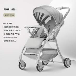 양방향 충격흡수 휴대용 유모차, 휴대용 그레이