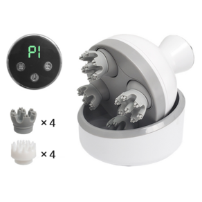 keka 두피 마사지기 머리 안마기 건습양용 실리콘 저소음 전신사용 USB, keka-4001