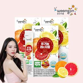 웅진 100% 유기농 NFC 착즙 레몬자몽, 42개, 20g