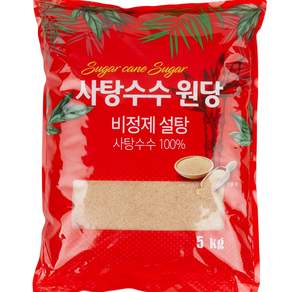 달곰 사탕수수 비정제 원당 설탕, 5kg, 1개