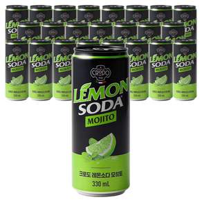 크로도 모히토 레몬소다 스파클링 레모네이드, 24개, 330ml