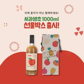 생생초 생초 사과 1000ml 선물용패키지 (퓨어러 포함), 1L, 1개