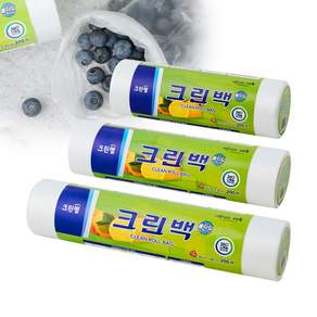 크린랲 크린롤백 200매X3개 미니+중+대+수세미, 1세트, 혼합, 200개입
