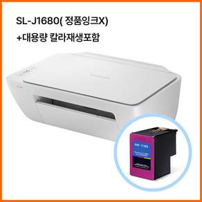 삼성 SL-J1680 잉크젯 가정용 프린터/복합기 (재생 컬러잉크1개+구성품포함)-검정미포함