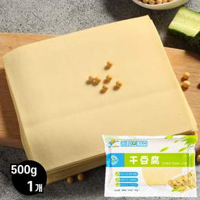 왕부정 신선 건두부 당일생산 다용도 생생 포두부 융허 NON GMO 다이어트 건강 두부피, 500g, 1개