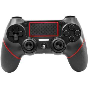 PS4/PS4 Slim/PS4 pro/PC용 무선 컨트롤러 게임보드USB 충전 케이블이중 진동 터치패드 오디오 기능 조명 및 미끄럼 방지, BlackRed, 1개