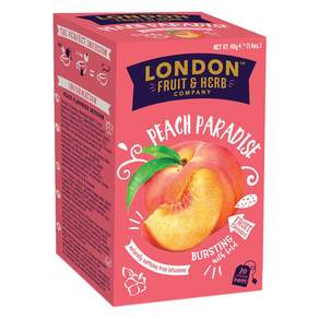 London Fruit & Herb 피치 파라다이스티, 1개, 2g, 20개입