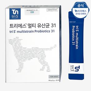 트리에스 강아지유산균 고양이 겸용 프로바이오틱스 변비 설사 변냄새 잡는 유산균 면역력 피부 유산균, 30회분, 장건강/유산균, 1개