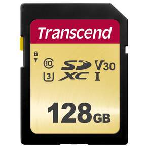 트랜센드 SDXC 메모리 카드 TS128GSDC500S, 128GB, 1개