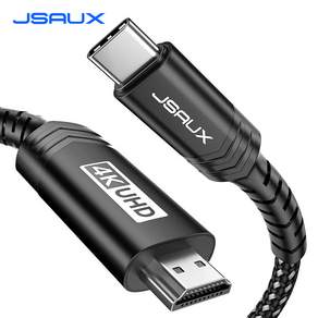 JSAUX C타입 to HDMI 4K UHD 60Hz Ver2.0 미러링 케이블 블랙, 1개, 3m