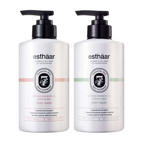 1+1 대용량 애경 에스따르 바디워시 500ml 머스크블랑+시트러스 플로럴 500ml, 1세트