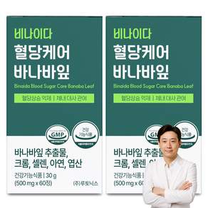 비나이다 혈당케어 바나바잎 카무트효소 다이어트 식후 혈당관리 영양제, 2개, 60정