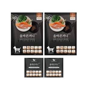 올바른끼니 플러스 2개 세트 -연어 칠면조(피모건강) 강아지사료 _ 60%생육 100%휴먼그레이드 스팀공법 영양식 강아지밥, 연어, 1.25kg