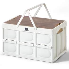 탄씨엔쯔 탄스트라이더 휴대용 접이식 수납 박스, 화이트, 소(S), 1개