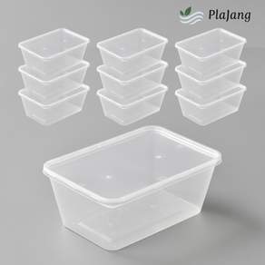 1000ml 프라장 사각 반찬용기 10개 패키지 일회용 배달 PP사출용기 LC1000_P, 1개, 10개입