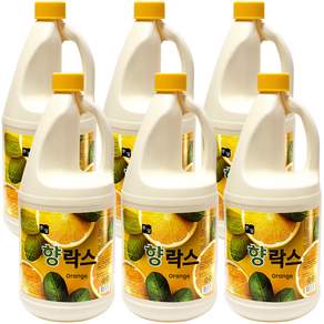 순담 향락스 세정제 락스 세제 오렌지향, 6개, 2L