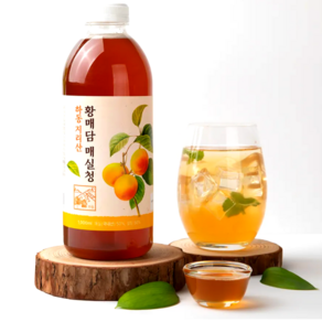 황매실청 하동 지리산 황매담 숙성 발효액, 1개, 1L