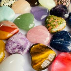 천역석 하트 명상 심리안정 Worry Stone 차크라 보석 테라피 천연석 요가 장식소품, 흑요석