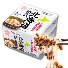 NonGMO 훗카이도 프리미엄 낫또 일본 음식 식품 간식, 18개, 40g