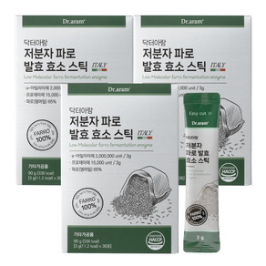 닥터아람 저분자 파로 발효 효소 스틱, 90g, 3개