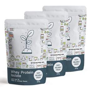 푸른빈 WPI 분리 유청단백 분말 가루, 300g, 3개