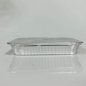삼아 은박 도시락 550ml 뚜껑있는 쿠킹도시락 일회용 소풍 김밥 포장 반찬통, 1세트, 10개입