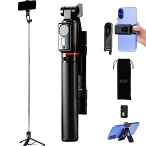 바다하마 3in1 셀카봉 (탈착식), 블랙, 1.3m, 1개