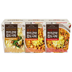 오쿡 한끼 곤약컵도시락 3종 6팩/12팩, 6개, 230g