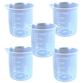 얍루 다용도 계량컵 세제컵, 5개, 100ml, 반투명
