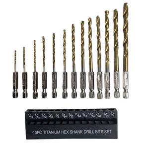 인픽 스텐 철 목공 pvc 기리 육각 임펙 드릴 비트 13종 1세트, 1개