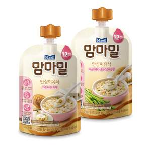 맘마밀 안심이유식 12개월 5팩+5팩혼합구성(무료배송) 이유식, 10개, 아스파라거스와 닭가슴살 5팩+가리비와 두부 5팩, 100g