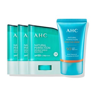 AHC 더블쉴드 선스틱 SPF50+ PA++++ 14g x 3p + 선크림 50ml 세트, 1세트