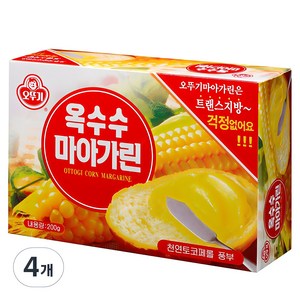 오뚜기 옥수수 마아가린, 200g, 4개