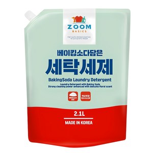 줌 베이직 베이킹소다 담은 액체 세탁세제, 2.1L, 1개